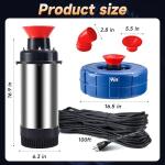 Powerful Pond Fountain Aerator with 100' Cord