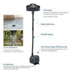 Upgraded 2-in-1 Floating Pond Fountain & Deicer