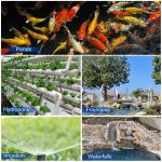 Large 9300 GPH Outdoor Pond Waterfall Fountain