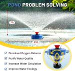 750W Pond Aerator with Timer for All Ponds