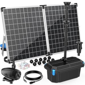 55W Solar Pond Filter & Pump Kit