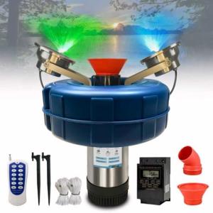 Color-Changing RGB LED Pond Fountain Aerator 750W