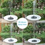 Solar Powered Floating Fountain for Bird Baths
