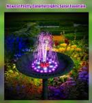 Solar Fountain with LED Lights and 7 Nozzles