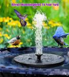 Solar Fountain with LED Lights and 7 Nozzles