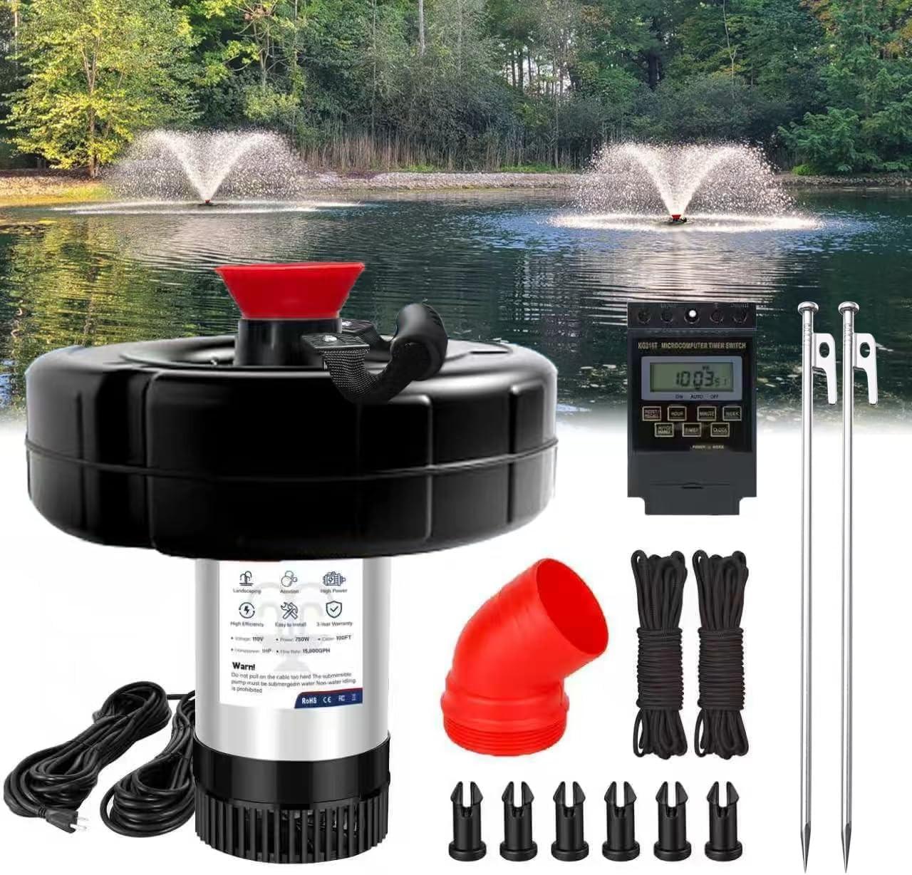 750W Floating Pond Fountain Aerator Pump