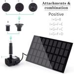 Solar Fountain Pump for Bird Bath & Pond