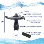 1/4 HP Aerating Pond Fountain with LED Lights