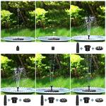 AISITIN Solar Garden Fountain with 6 Nozzles