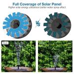 AISITIN Solar Garden Fountain with 6 Nozzles
