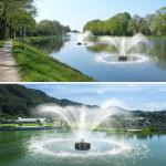 750W Floating Pond Fountain Aerator with Timer