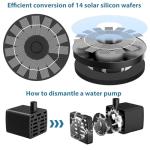 AISITIN Solar Garden Fountain with 6 Nozzles