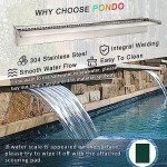 36'' App-Controlled Stainless Steel Pond Waterfall