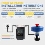 750W Pond Aerator with Timer for Any Pond