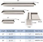 36'' App-Controlled Stainless Steel Pond Waterfall