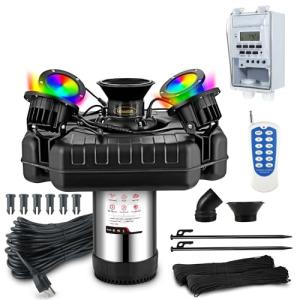 Goldlife F3 Floating Pond Fountain with RGB Lights