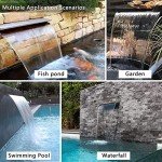 36'' App-Controlled Stainless Steel Pond Waterfall