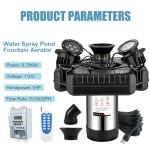 Goldlife F3 Floating Pond Fountain with RGB Lights