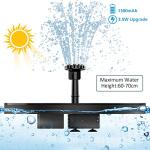 AISITIN Solar Fountain with 6 Effects for Ponds