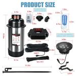 Goldlife F3 Floating Pond Fountain with RGB Lights