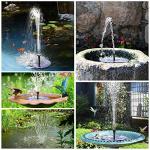 AISITIN Solar Fountain with 6 Effects for Ponds