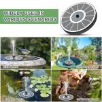 Upgraded Solar Fountain for Bird Baths and Gardens