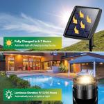 3-in-1 Solar Underwater Pond Lights - Warm White