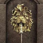 Lion Wall Fountain Spitter for Small Ponds