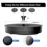 Solar Fountain Pump with LED Lights and Nozzles