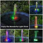 Solar Fountain Pump with LED Lights and Nozzles