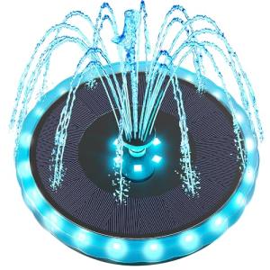 Solar Floating Fountain with Battery and 8 Nozzles