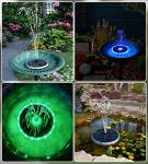 Solar Floating Fountain with Battery and 8 Nozzles