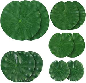 10 Pcs Realistic Floating Lily Pads for Ponds