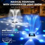 Upgraded Solar Pool Fountain with Light Show