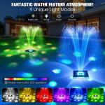 Upgraded Solar Pool Fountain with Light Show