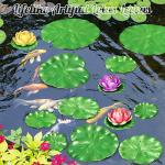 10 Pcs Realistic Floating Lily Pads for Ponds