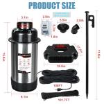 Goldlife 1HP Stainless Steel Floating Pond Fountain