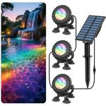 T-SUN RGB Solar Underwater Pond Lights, 3-in-1