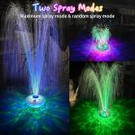 LanPool Floating Water Fountain with Underwater Lights