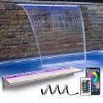 36" LED Colorful Acrylic Pool Waterfall Fountain
