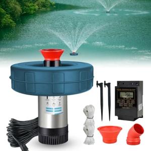 1HP Stainless Steel Floating Pond Fountain Aerator