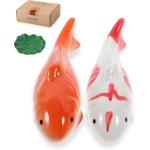 Ceramic Floating Koi Fish Pond Decor - 2PCS