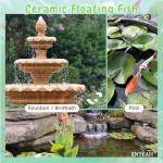 Ceramic Floating Koi Fish Pond Decor - 2PCS