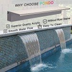 36" LED Colorful Acrylic Pool Waterfall Fountain