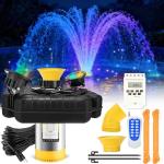 Floating Pond Fountain Aerator with RGB LED Lights