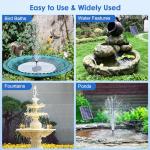 Solar Fountain Pump for Bird Bath & Pond