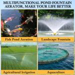 Floating Pond Fountain Aerator with RGB LED Lights