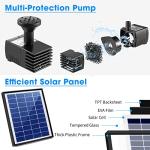 POPOSOAP Solar Bird Bath Fountain Pump System