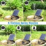 POPOSOAP Solar Bird Bath Fountain Pump System