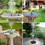 POPOSOAP Solar Bird Bath Fountain Pump System